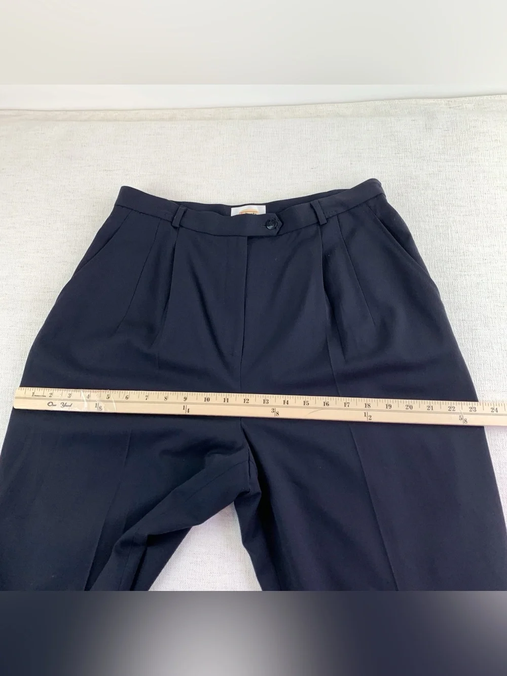 Talbots high waist pleated front stretch wool Dress pants Trousers tapered